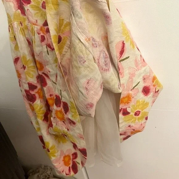 Vintage Floral Linen dress - Picture 2 of 8
